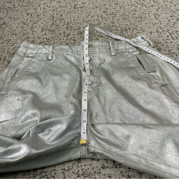 NWT Pilcro The Ar Mid-Rise Button-Front Barrel Jeans: Coated Edition Size 29P - Picture 12 of 14